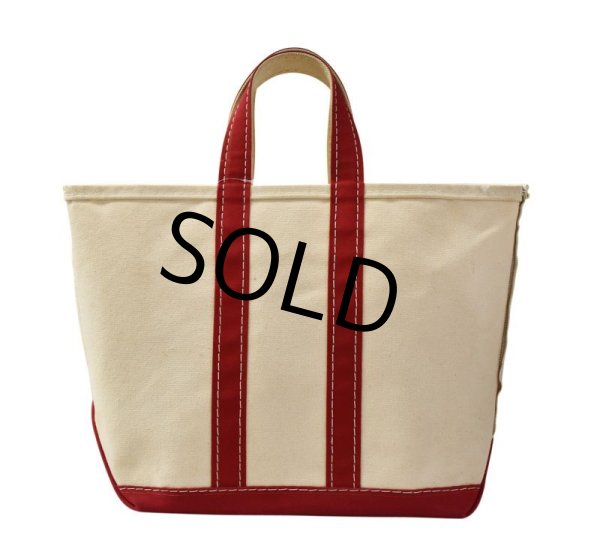 画像5: 耳付き 80's【ビンテージ】【USA製】L.L.bean【L.L.ビーン】【白×赤】【キャンバス】【トートバッグ】ビーントート  (5)