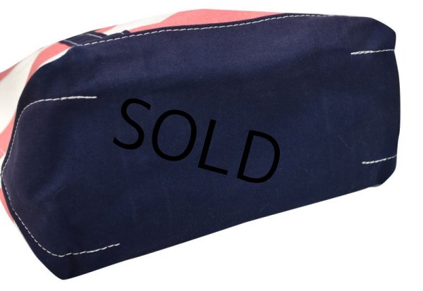 画像6: USA製【ビンテージ】LLビーン【L.L.bean】【ピンクx白×紺】【ボーダー柄】【天ファスナー付き】【トートバッグ】  (6)