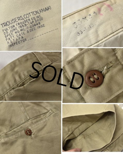 画像2: 【50's】【ビンテージ】【U.S.ARMY】米軍実物【チノパンツ】【チノパン】【W33】  (2)