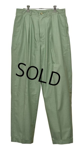 画像2: 【nautica】【ノーティカ】【ライトグリーン】【２タックコットンパンツ】【２タックコットンスラックス】【32X32】  (2)