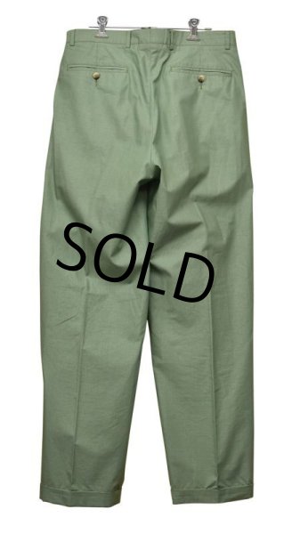 画像4: 【nautica】【ノーティカ】【ライトグリーン】【２タックコットンパンツ】【２タックコットンスラックス】【32X32】  (4)