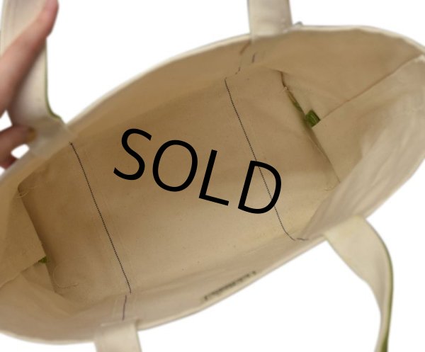 画像5: 【程度良好!!】【USA製】【ビンテージ】【L.L.bean】白xモスグリーン【キャンバス】【トートバッグ】【キャンパストート】  (5)