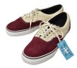 画像1: 【バンズ】VANS【エンジ×オフホワイト】スエード【オーセンティック】【27.5cm】  (1)