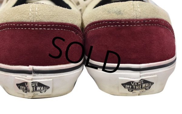 画像4: 【バンズ】VANS【エンジ×オフホワイト】スエード【オーセンティック】【27.5cm】  (4)