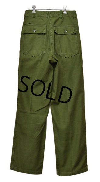 画像4: 60's【米軍実物】ビンテージ【U.S.ARMY】【平ボタン】ベイカーパンツ【ユーティリティパンツ】【OG107】【30X33】  (4)