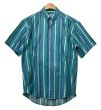 画像1: 【CHAPS】チャップス【ラルフローレン】POLO RALPH LAUREN 【青✕紺ストライプ】半袖ボタンダウンシャツ【半袖シャツ】【サイズＭ】   (1)
