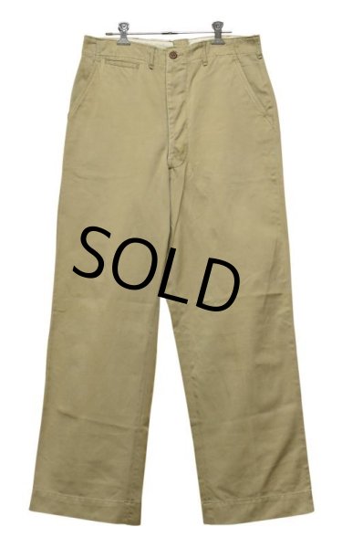 画像2: 【50's】【ビンテージ】U.S.ARMY【米軍実物】M-45【45カーキ】４５カーキ【チノパンツ】【チノパン】【３３Ｘ３１】  (2)
