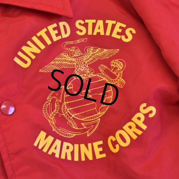 画像3: 80's【ビンテージ】USA製【スポーツマスター】赤【USMC】ナイロン コーチジャケット 【サイズＳ】  (3)