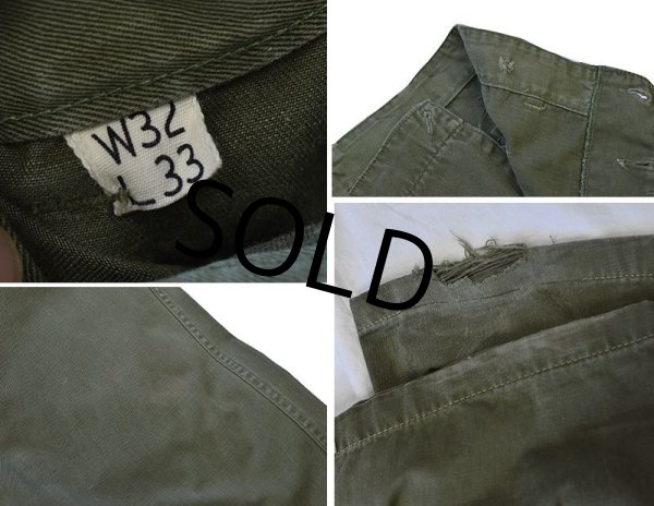 画像3: 40's【ビンテージ】【米軍実物】U.S.ARMY【M43】【非HBTパンツ】【13スターボタン】【32×33】   (3)