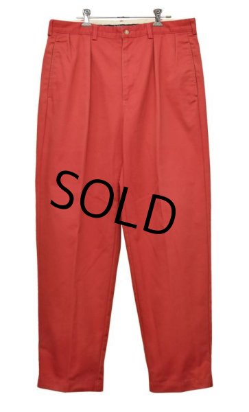 画像2: 【ラルフローレン】POLO RALPH LAUREN【赤】【２タック】【コットンパンツ】【34×30】  (2)