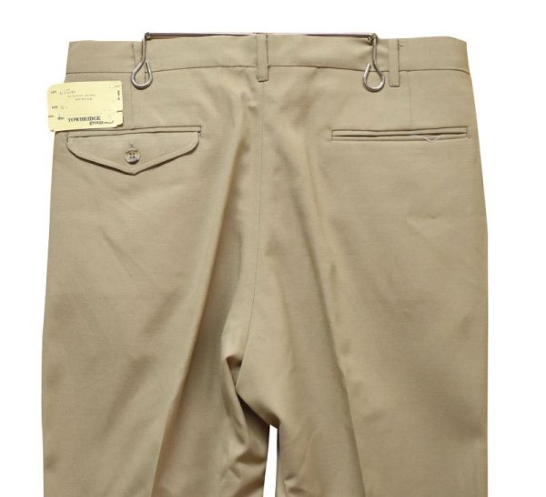 画像5: 80's【デッドストック】USA製【ビンテージ】【THE TOWNBRIDGE GROUP】【ベージュ】【ポリコットンパンツ】スラックス【W32】  (5)