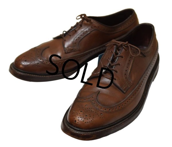 画像6: 【ビンテージ】【フローシャイム】【インペリアル】【ブラウン】【ウィングチップシューズ】【9C】【27cm程度】  (6)