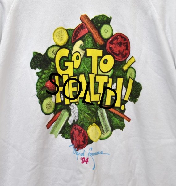 画像2: 90s【デッドストック】【ビンテージ】【USA製】【hanes】GO TO HEALTH!【白】【スウェット】【サイズＸＸＬ】  (2)