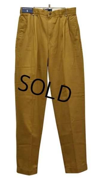 画像3: 【新品未使用】【ラルフローレン】POLO RALPH LAUREN【マスタード】HAMMOND PANTS【２タック】【コットンパンツ】【34×34】  (3)