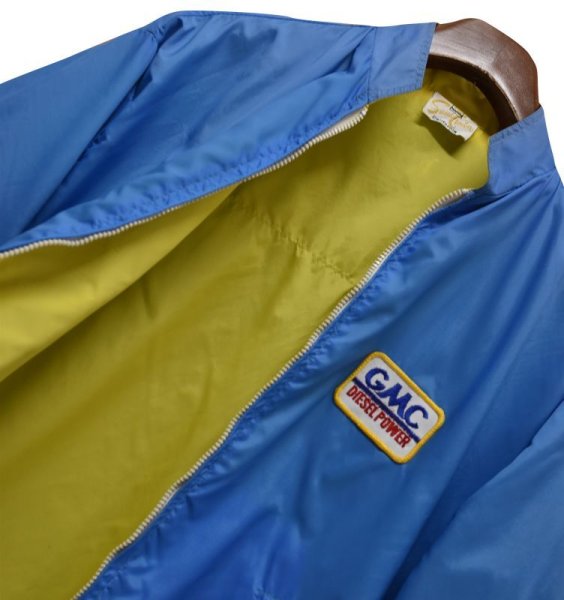 画像4: 70's〜【ビンテージ】【Sand Comber】【水色x黄色】【ナイロンジャケット】【サイズM程度】  (4)