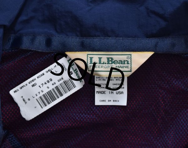 画像2: 【デッドストック】USA製【L.L.Bean】ＬＬビーン【赤ｘ紺】【windy ridge jacket】バギーズジャケット 【サイズＸＬ】  (2)