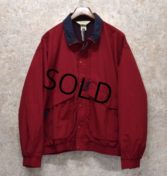 画像1: 【デッドストック】USA製【L.L.Bean】ＬＬビーン【赤ｘ紺】【windy ridge jacket】バギーズジャケット 【サイズＸＬ】  (1)