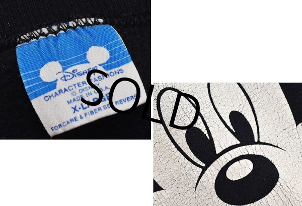 画像2: 【USA製】【ビンテージ】【ウォルトディズニー】ミッキーマウス【黒】【スウェット】【サイズXL】  (2)