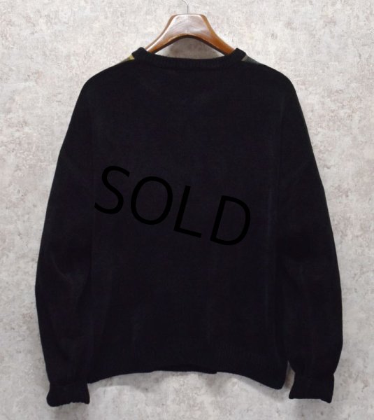 画像3: 【ビンテージ】【Dockers】ドッカーズ【黒x茶xベージュ】三角模様【アクリルxレーヨン】【セーター】【サイズL】  (3)