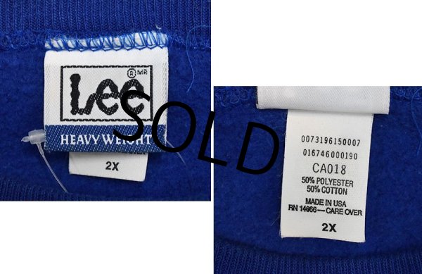 画像2: 90's【USA製】【ビンテージ】【LEE】リー【blue devils champion】【青】【スウェット】【サイズXXL】  (2)