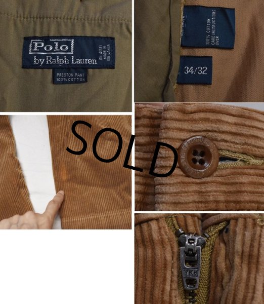 画像3: 【ラルフローレン】POLO RALPH LAUREN【ライトブラウン】【preston pant】【コーデュロイパンツ】【34X32】  (3)