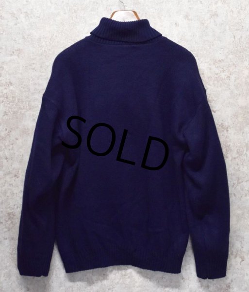 画像3: 【USA製】【ビンテージ】【オールドラルフローレン】POLO RALPH LAUREN【紺】星条旗【タートルネック】【アクリルセーター】【サイズL】  (3)