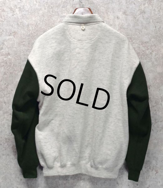 画像3: ほぼ未使用【ビンテージ】【AZ sports】【グレーサーマル×紺×緑】【襟付き】【ヘンリーネック】スウェット【サイズＸＬ】  (3)