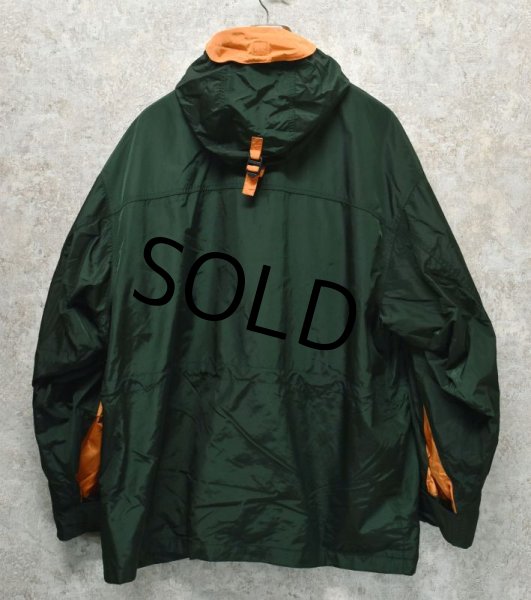 画像3: 【ビンテージ】【ＧＡＰ】オールドギャップ【深緑×オレンジ】【ナイロン】【フルジップパーカー】マウンテンパーカー【サイズＬ】  (3)