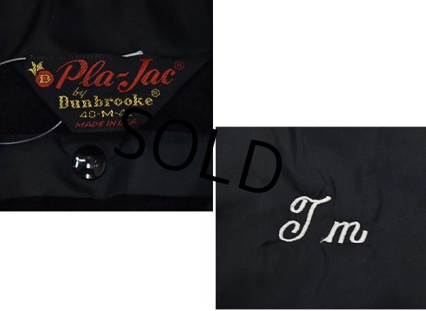 画像2: 【USA製】ビンテージ【Pla-Jac】【黒】【裏ボア付き】【ナイロンコーチジャケット】【watkins fire dept】【サイズＭ】  (2)