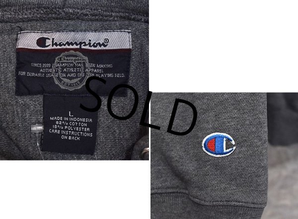 画像2: 【チャンピオン】【リバースウィーブ】【チャコールグレー】【UMASS AMHERST】マサチューセッツ大学【カレッジパーカー】【サイズL】  (2)