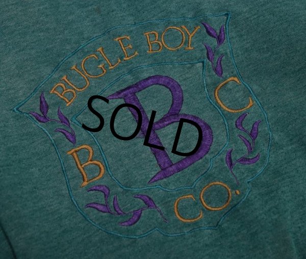 画像5: 【ビンテージ】【BUGLE BOY COMPANY】【緑ｘ紫リブ】【ロゴ刺繍】【スウェット】【サイズＸＬ】  (5)