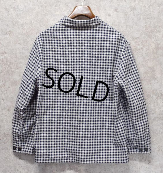 画像5: 【フランス製】ビンテージ【NEWMAN】【ベージュｘギンガムチェック】【リバーシブル】【レディース】【ジップアップブルゾン】【42Ｆ】  (5)