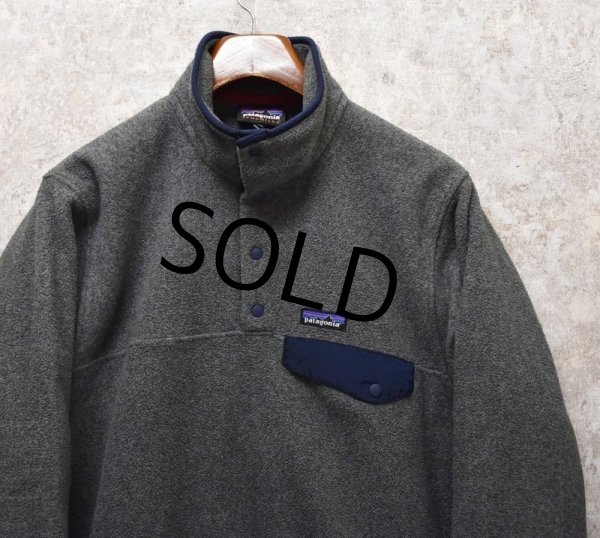 画像4: 【パタゴニア】patagonia【グレー×紺】シンチラフリース【スナップT】プルオーバー 25580【サイズXS】  (4)