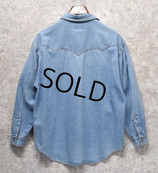 画像3: 【ビンテージ】【エディーバウアー】【デニムウエスタンシャツ】【コットンシャツ】レディース古着【サイズＭ】  (3)