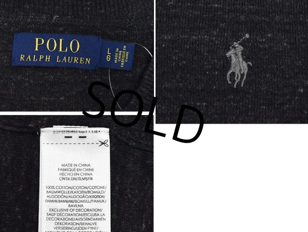 画像2: 新品未使用【ラルフローレン】POLO RALPH LAUREN【チャコールグレー】【前Ｖ】【コットンセーター】【サイズＬ】  (2)
