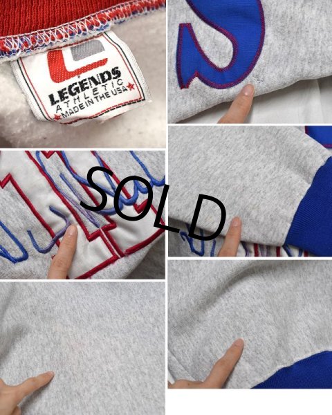 画像2: 【USA製】【ビンテージ】NBA【PATRIOTS】グレーｘ青ｘ赤【ペイトリオッツ】【スウェット】【サイズＬ】  (2)