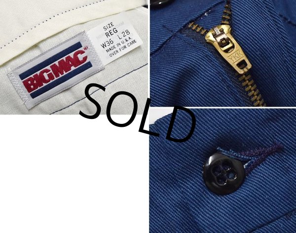 画像2: 【デッドストック】【USA製】【ビンテージ】BIG MAC【ビッグマック】【紺】【ワークパンツ】【36×28】  (2)