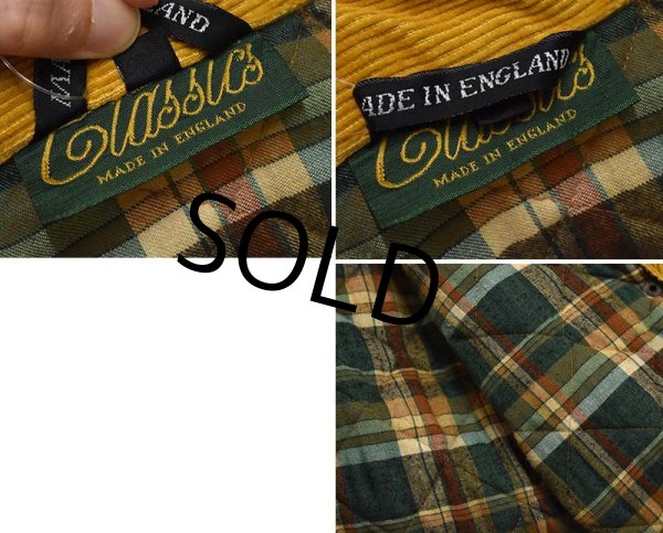 画像2: 【イングランド製】【ビンテージ】【Classics】【マスタード】チェック裏地【キルティングベスト】【XS】  (2)