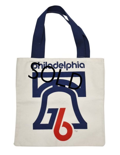 画像4: 程度良好‼︎【ビンテージ】【フィラデルフィア】【76ers】ロゴプリント【トートバッグ】  (4)