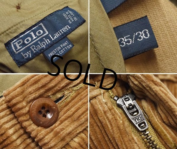 画像3: 【ラルフローレン】POLO RALPH LAUREN【キャメル】【preston pant】【コーデュロイパンツ】【35X30】  (3)