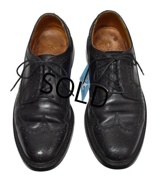 画像8: 【ビンテージ】【フローシャイム】【インペリアル】【ブラック】【ウィングチップシューズ】【8E】【26cm程度】  (8)