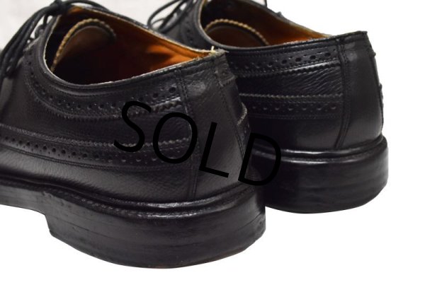 画像7: 【ビンテージ】【フローシャイム】【インペリアル】【ブラック】【ウィングチップシューズ】【8E】【26cm程度】  (7)