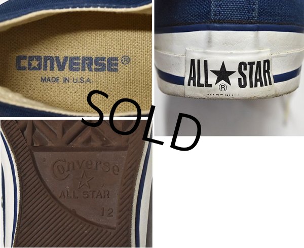 画像2: 90's【箱付き】ビンテージ【USA製】【コンバース】converse【オールスター】【ネイビー】【サイズ12】  (2)