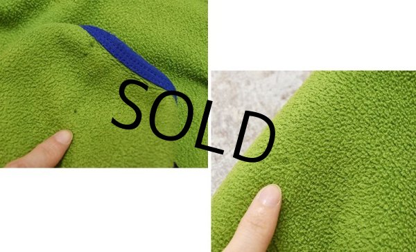 画像3: 【パタゴニア】patagonia【黄緑ｘ紺】【シンチラフリース】【プルオーバー 】【Kid's XL】【レディースＳ程度】  (3)