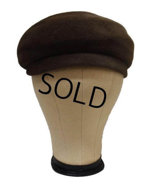 画像8: イタリー製【ビンテージ】【Macy's New York】【ブラウン】【ベレー帽】【7 1/8】【５7.５ｃｍ程度】  (8)