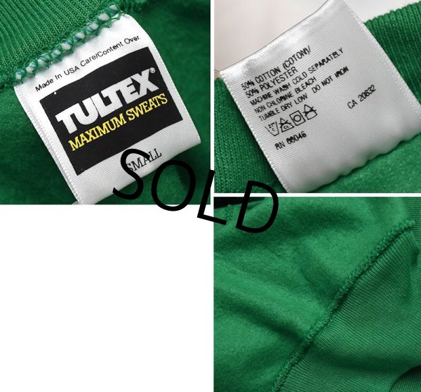画像2: 90's【デッドストック】【USA製】【ビンテージ】90's【Tultex】タルテックス【緑】グリーン【スウェット】【サイズS】  (2)