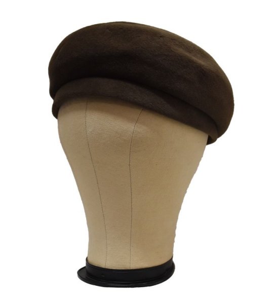 画像3: イタリー製【ビンテージ】【Macy's New York】【ブラウン】【ベレー帽】【7 1/8】【５7.５ｃｍ程度】  (3)