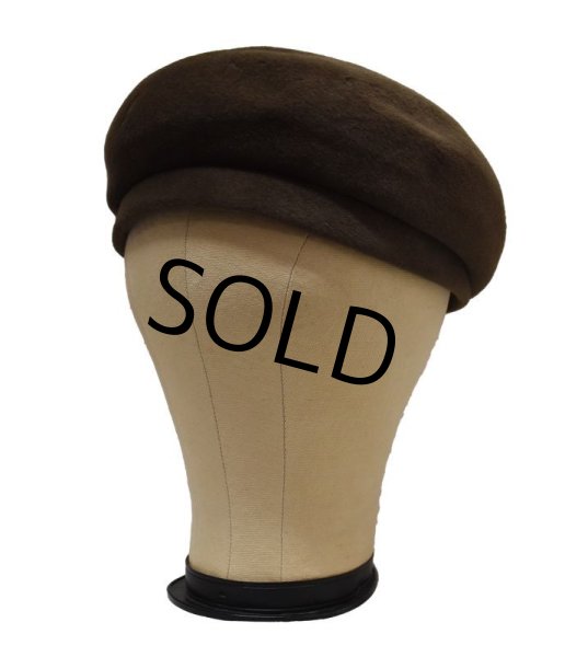 画像3: イタリー製【ビンテージ】【Macy's New York】【ブラウン】【ベレー帽】【7 1/8】【５7.５ｃｍ程度】  (3)