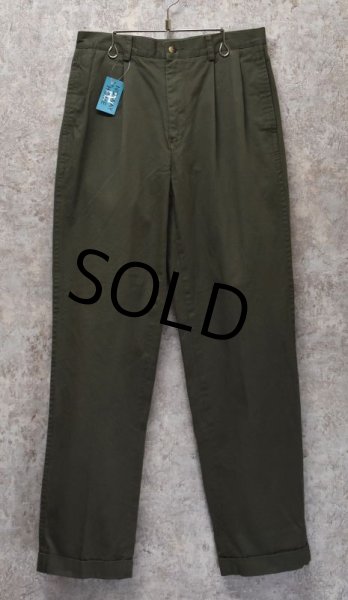 画像2: 【nautica】【ノーティカ】【ライトグリーン】【２タックコットンパンツ】【２タックコットンスラックス】【32X32】  (2)