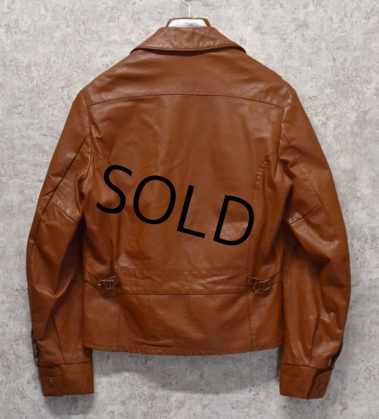 画像3: 70's【ビンテージ】【Sears】【シアーズ】【ライトブラウン】【レザージャケット】【サイズM程度】  (3)